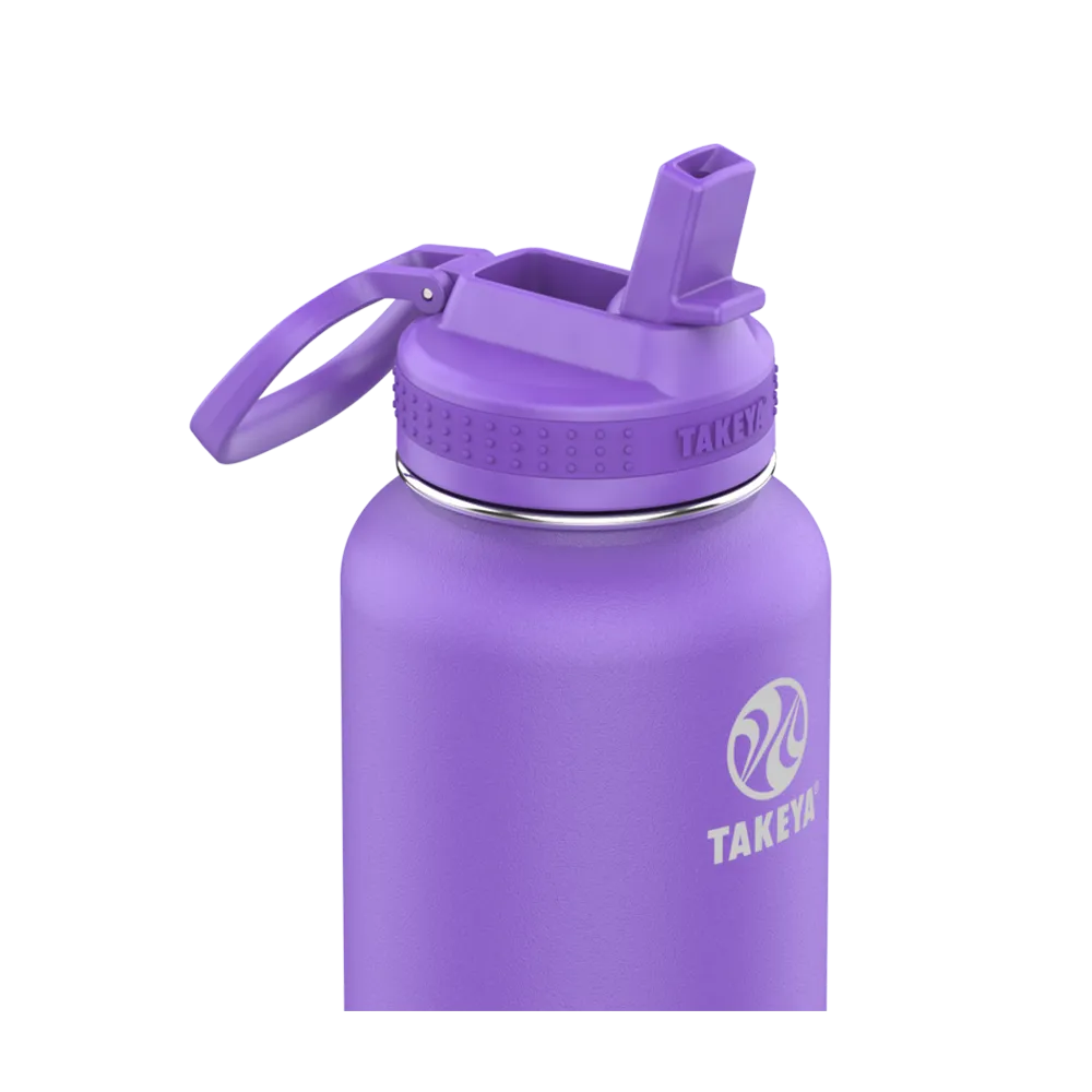 Customized Actives Water Bottle Straw Lid 32 oz Water Bottles from Takeya 
