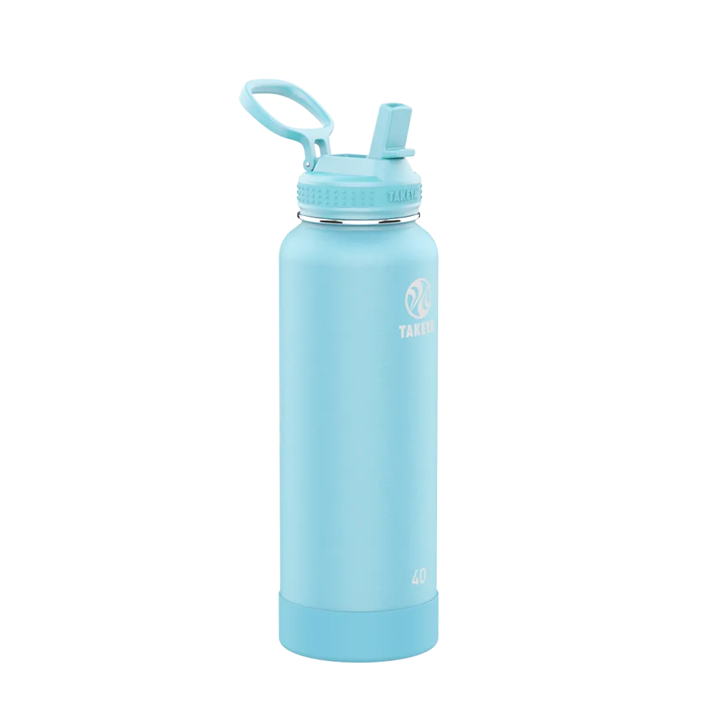 Customized Actives Water Bottle Straw Lid 40 oz Water Bottles from Takeya 