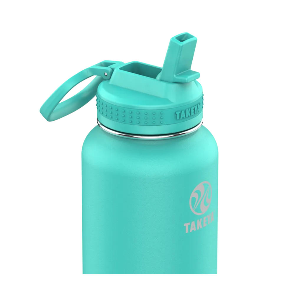 Customized Actives Water Bottle Straw Lid 40 oz Water Bottles from Takeya 