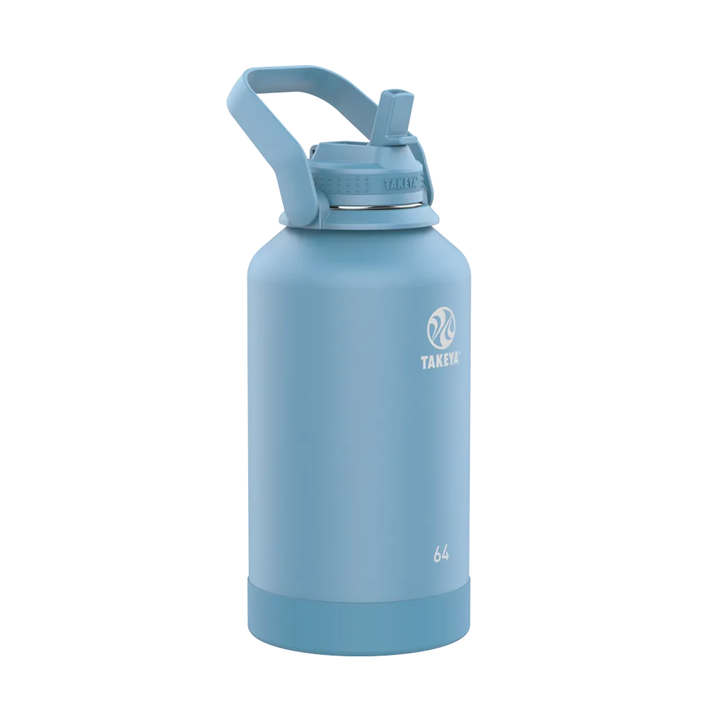 Customized Actives Water Bottle Straw Lid 64 oz Water Bottles from Takeya 