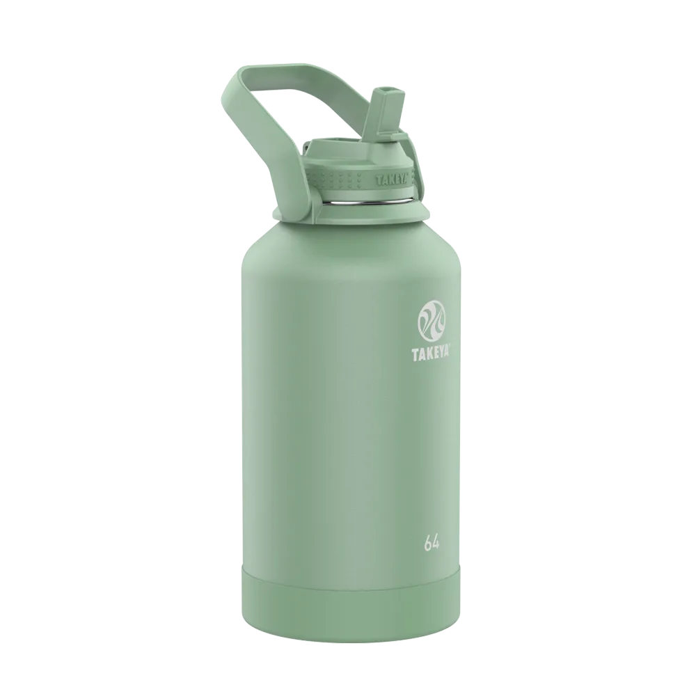 Customized Actives Water Bottle Straw Lid 64 oz Water Bottles from Takeya 