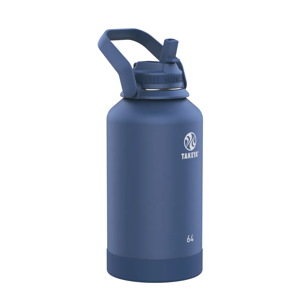 Customized Actives Water Bottle Straw Lid 64 oz Water Bottles from Takeya 