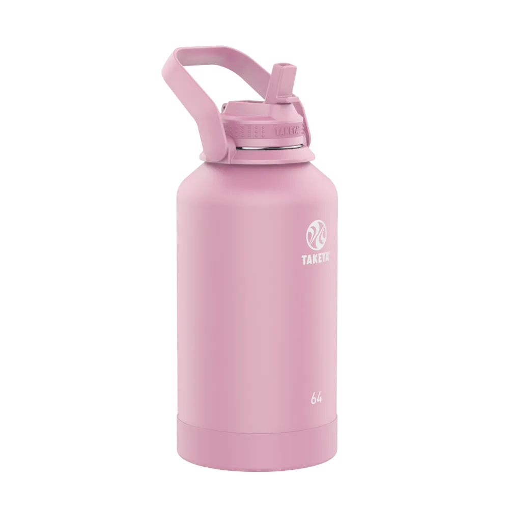 Customized Actives Water Bottle Straw Lid 64 oz Water Bottles from Takeya 