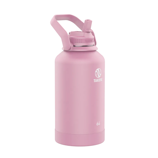 Customized Actives Water Bottle Straw Lid 64 oz Water Bottles from Takeya #color_pink-lavender