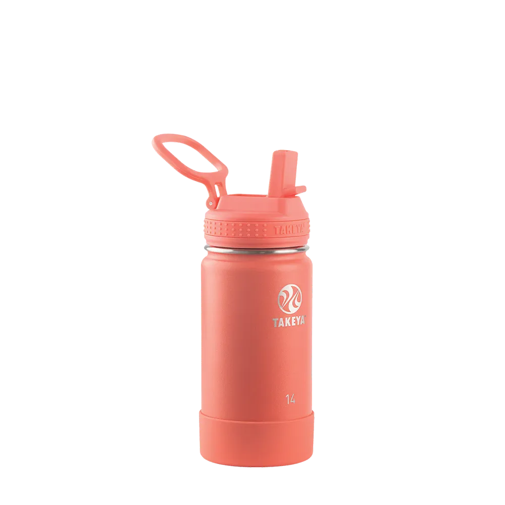 Customized Actives Kids Straw Tumbler 14 oz Water Bottles from Takeya 