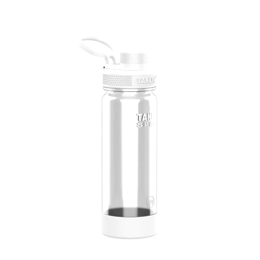 Takeya Tritan Plastic Straw Lid Water Bottle, Lightweight, Dishwasher safe,  24 oz, Black 