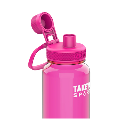 Takeya Tritan Sport 24 oz. Water Bottle with Spout Lid, Pink Sweep