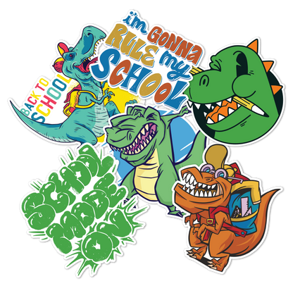 Customized Back To School Dinosaurs Sticker Pack Sticker Pack from Custom Branding 