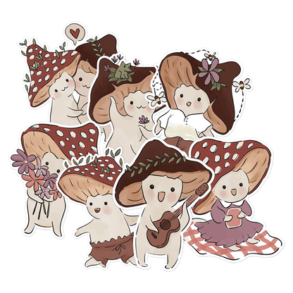 Customized Fairy Mushrooms Sticker Pack Sticker Pack from Custom Branding 