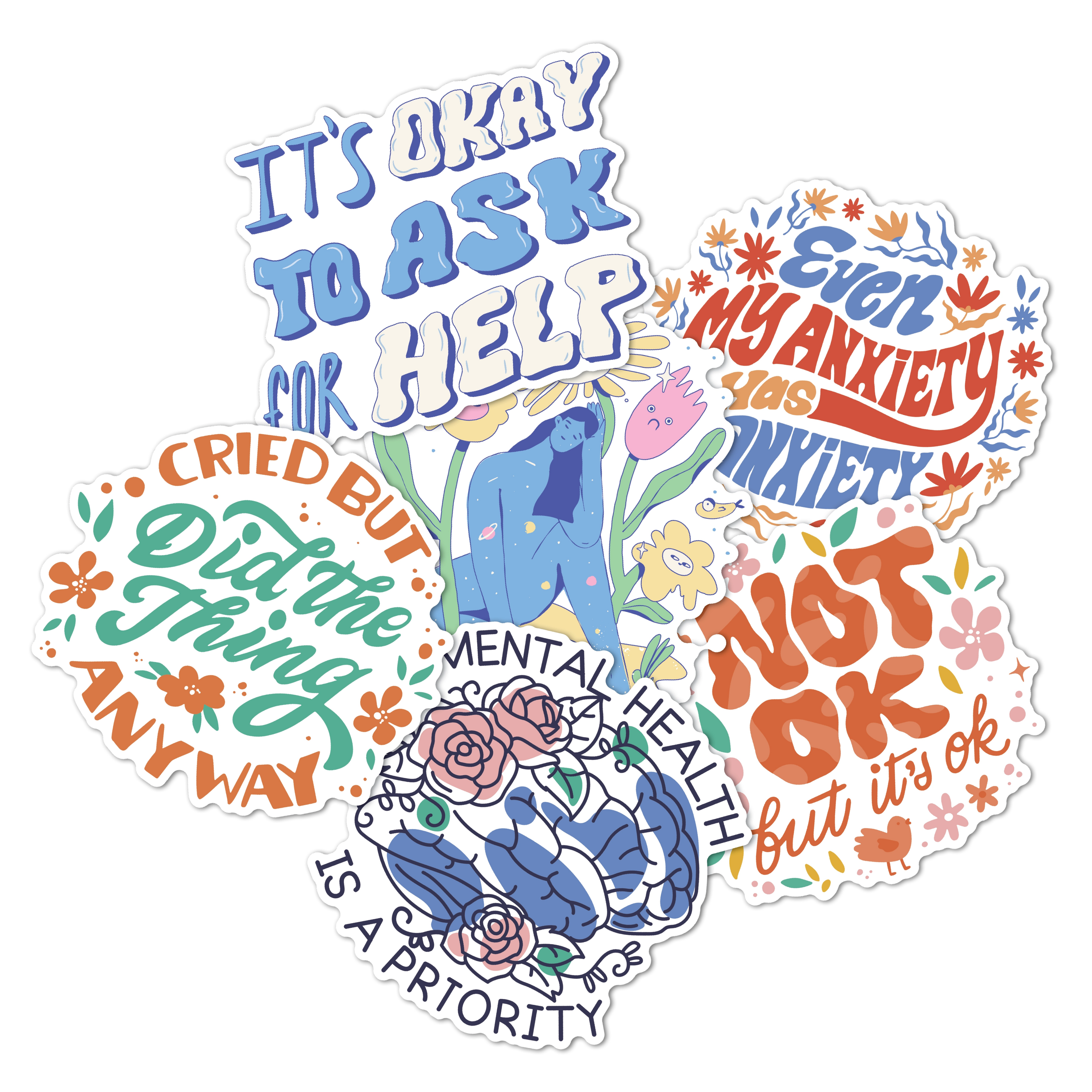 Mental health stickers Positive Notes to Self Sticker Sheet - Custom  Stickers - Make Custom Stickers Your Way